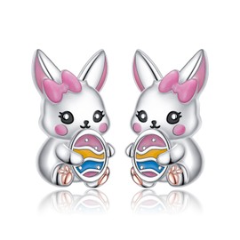 HOOHWE 925 Sterling Silver Stud Earrings for Women Capybara/Axolotl/Pig Hypoallergenic Animal Jewellery Gift for Girls Children Women, Sterling Silver