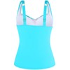 Ocean Blues Women's Sky Blue Tummy Control Tankini Top with