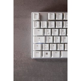 Cherry KC 200 MX Mechanical Office Keyboard with New MX2A switches. Modern Design with Metal Plate Frame. (White W/MX2A Silent Red Switch)