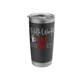 Im Broken Ok Mental Health Awareness Month I'm Broken I'm Ok Stainless Steel Insulated Tumbler