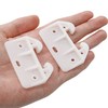 Litoexpe 10 Pieces White Plastic Drawer Guides Rear Drawer Replacement