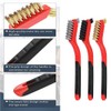 6 Pcs Wire Brush Set , Stainless Steel/Brass/Nylon/Bristle Brushes for