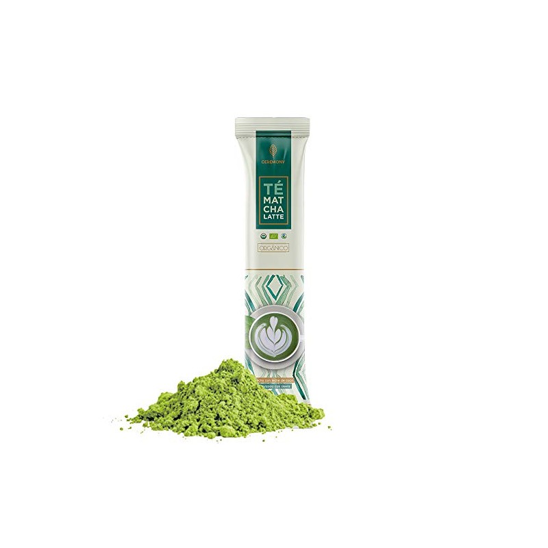 Té Matcha Latte Orgánico en Sticks, 16 Sticks, Ceremony Matcha