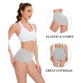 CAILECOTTON Womens Underwear Cotton Briefs Plus Size High Waisted Underwears Women Pack Cotton Panties for Women Pack