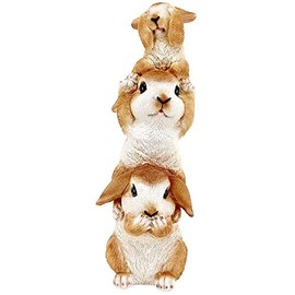 Design Toscano See, Hear, Speak No Evil Bunny Rabbits Statue