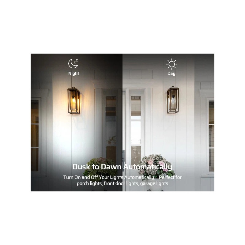 DEWENWILS Dusk to Dawn Light Sensor Socket with Timer Light