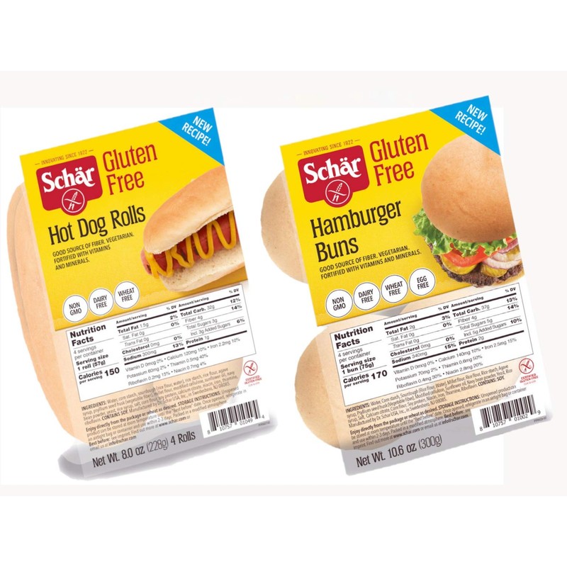 Schar Gluten Free Hot Dog and Hamburger Bun Combo |