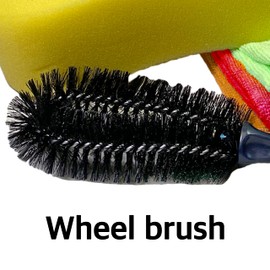 Sakura Car Wash Valeting Kit SS5475 - Space-Saving Collapsible Bucket, Wheel Brush, Sponge, Wash Mitt, 3 Microfibre Cloths