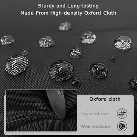 Chanvoo Electric Tongue Jack Cover- 3 Layer Oxford Fabric Universal Trailer RV Electric Tongue Jack Protective Cover- Adjustable Drawstring with D Rings (18 x 9 x 7.5 Inch)