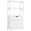 DICTAC Kitchen Pantry Storage Cabinets with Shelves,Drawer and Doors,Microwave Cart