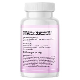 Saint Nutrition® Mönchspfeffer – Hochdosiert mit 10mg Agnus Castus – Nahrungsergänzungsmittel für Frauen – pflanzliche Unterstützung ohne künstliche Zusätze - 60 Premium Kapseln