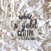 White Gold Glitter Reflections Shredded Tissue Paper Shred Hamper Gift