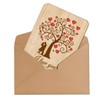 ORIGACH Large Wooden Anniversary Greeting Card with Envelope, Wooden Wedding