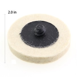 ZHYOHEN 10PCS 2 Inch Wool Wheel Torque Sanding Discs Sanding Disc Polishing Discs Wool Style QC Disc Polishing Pad Wheel Suitable for Stainless Steel Wood Synthetic Materials