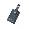 Tumi NEW Tumi Luggage Tag Black with Silver Logo Leather