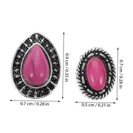 Ipetboom 20pcs Retro Green Turquoise Nail Charms Resin Nail Art Jewelry Set Unique Manicure Charm Decorations DIY Nail Ornaments