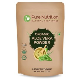 Pure Nutrition Aloe Vera Powder Organic 8 OZ (227 Grams) | Promotes Hair Growth, Natural Skin Moisturiser | USDA Organic | Non GMO | Gluten Free