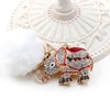 Tobestu Creative Cartoon Elephant Keychain Alloy Rhinestone Cute Animal Keyring