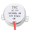 uxcell Turntable Synchronous Synchron Motor 50-60Hz 12 VAC CW 4W