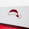 Transparent Decal Stickers of Santa Hat (Burgundy) Premium Waterproof Vinyl
