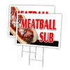 Meatball SUB 2 Pack of 18" x 24" Yard Sign
