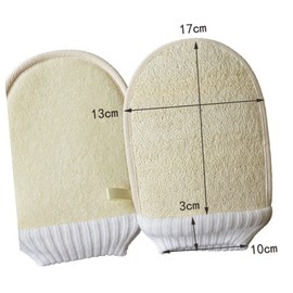 Baluue Bathing Gloves Set Exfoliating Massage Gloves Fingerless Sponge Scrubber for Deep Cleansing