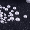 DECORA 500pcs White Flat Back Cabochons Pearls Half Round Faux