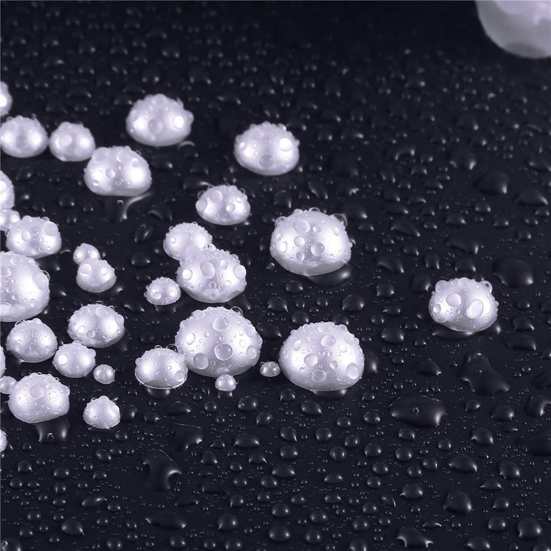 DECORA 500pcs White Flat Back Cabochons Pearls Half Round Faux