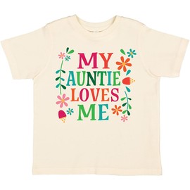 inktastic My Auntie Loves Me Girls Toddler T-Shirt 4T Natural 3015a