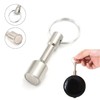Magnetic Key Ring - Neodymium Magnet - Steel Casing, Silver,