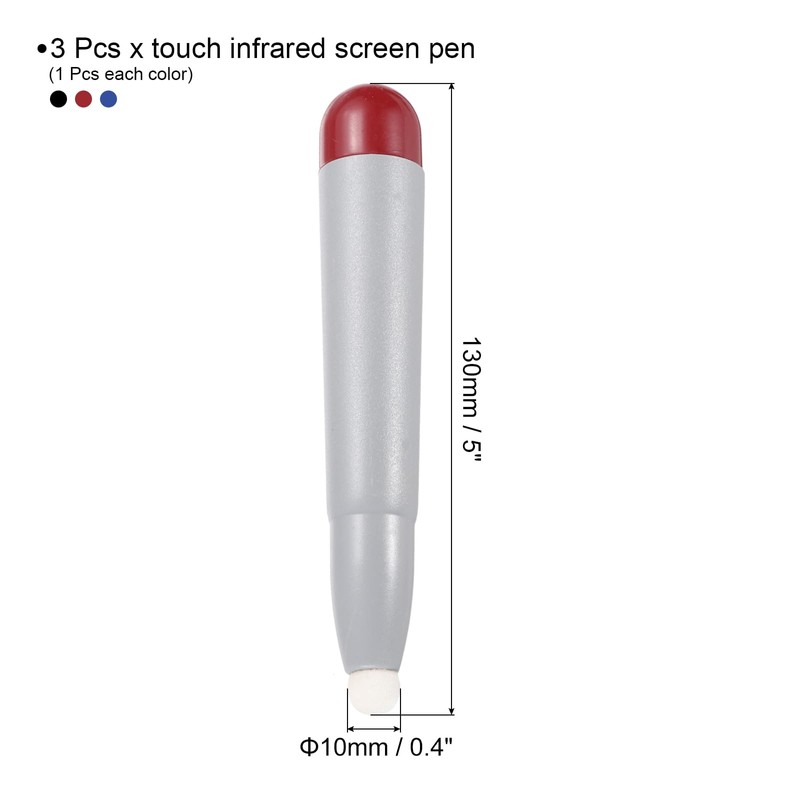 QUARKZMAN 3 Pieces Touch Infrared Screen Pen Whiteboard Optical Stylus