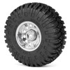 Zolikar 4Pcs 1.3" Beadlock Metal Wheels Rims Hub & Rubber