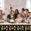 Black Gold Happy 50th Birthday Table Cloth Cover Party for