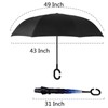 Reverse Durable Umbrella, Windproof and Reversible Double-Layer Inverted Umbrella for
