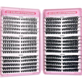 KEYRI 540 Stück Wimpern Extensions 30-40-50-60-80-100D Curl Lash Extension Set Fluffy Russian Eyelashes Extensions Künstliche Wimpern DIY Wimpern-Extension für Mädchen und Frauen (8-16mm Mix)