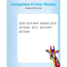 MasaiMara for Xerox 106R04347 use for Xerox B205 B210 B215 B215DNI B210DNI B205NI B215MFP B205MFP Printer, High Yields Black 3,000 Pages, 4-Pack