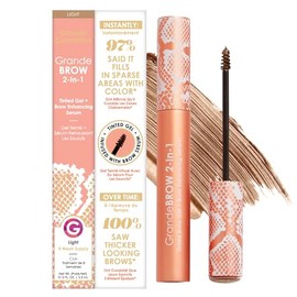 GrandeBROW 2-in-1 Tinted Brow Gel + Brow Enhancing Serum, Light