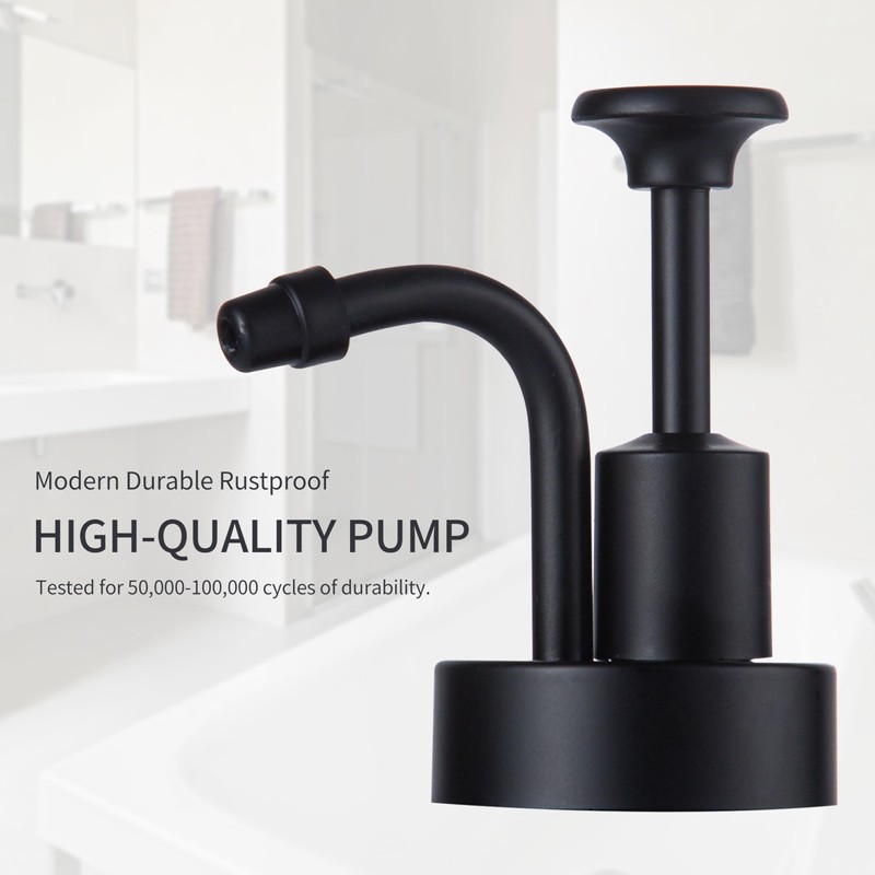 Enra Glass Soap Dispenser with Window,17oz Blue Hand Soap Dispenser