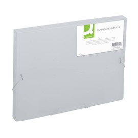 Q-Connect Elasticated Folder 25mm A4 Clear KF02310