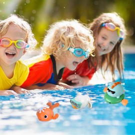 GAGATY 3 Juguetes de Baño, Juguetes Sensoriales de Baño con Mejora La Coordinación Oculo-Manual, Juguetes de Agua O Tina, Lindos Juguetes para Niños ( Pato+Dinosaurio+Ballena)