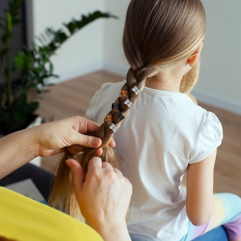 Coufce 24 Pcs Mini Claw Clip Frosted Black Tiny Hair