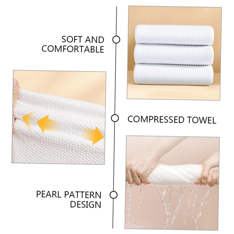 TOVINANNA 16Pcs Disposable Compressed Towels Convenient Portable Washcloths for Travel