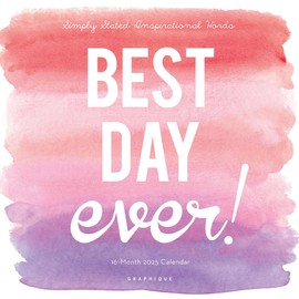 Graphique 2025 Best Day Ever Mini Wall Calendar | 7” x 7” | Thick Paper | Home & Office Organizer | Large Monthly Grid | 3 Languages & Marked Holidays | 4 Month Preview Page for 2026