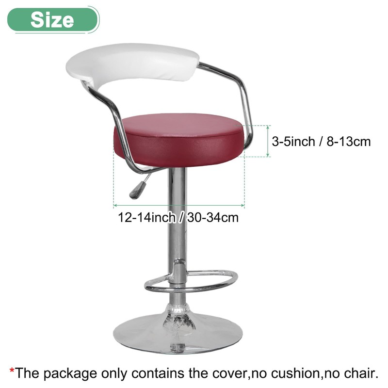 M METERXITY 1-Pack Bar Stool Covers Round, for 12-14 Inch