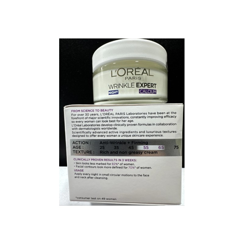 L'Oreal Wrinkle Expert Anti-Wrinkle Densifying Night Cream 55+Calcium (1.69floz)