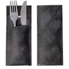 30 Pieces Cutlery Pouches with Napkin, Paper, black