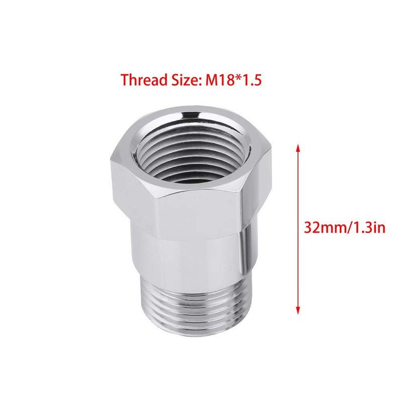 1 Pair Oxygen Sensor Adapter, 32mm M18*1.5 O2 Oxygen Sensor