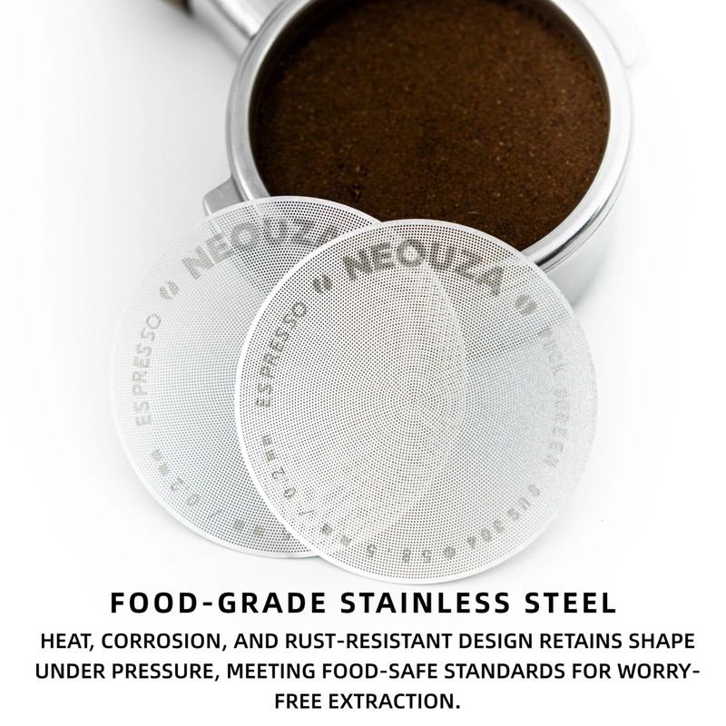 NEOUZA 53.5mm Espresso Puck Screen, 0.2mm Ultra Thin Coffee Filter,