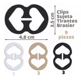 Veraly Clips Sujetador Correas Bra Strap Elástico Ajustable 12pzs