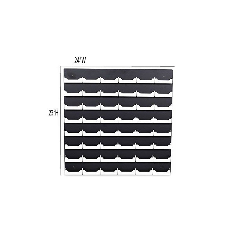 Source One 48-Pocket Wall Mount Business Card Holder (Black &